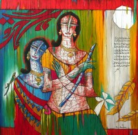 A. S. Rind, 36 x 36 Inch, Acrylic On Canvas, Figurative Painting, AC-ASR-245
